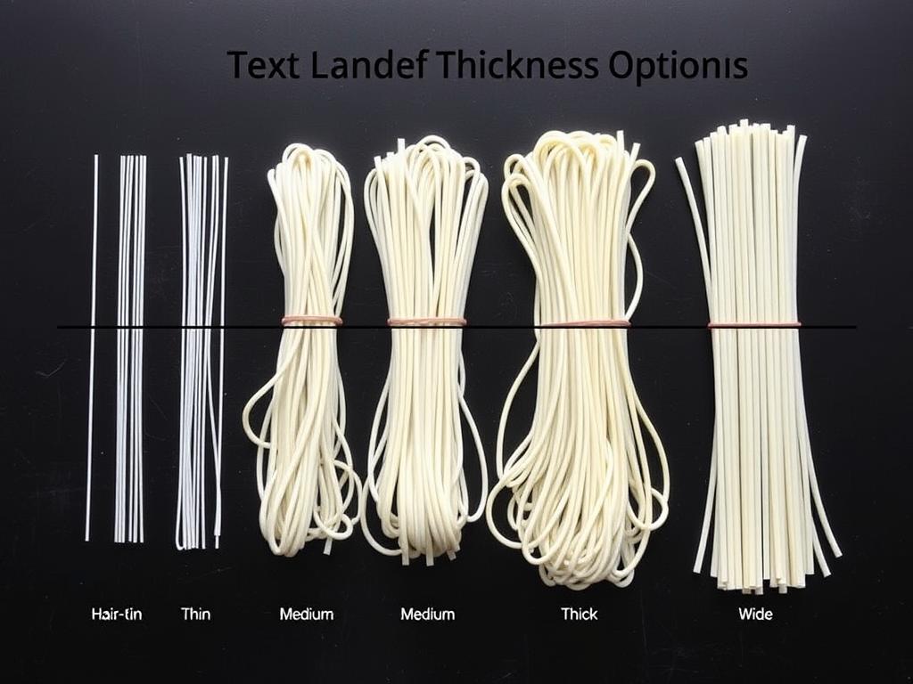 Different noodle thickness options for Lanzhou beef noodles near me
