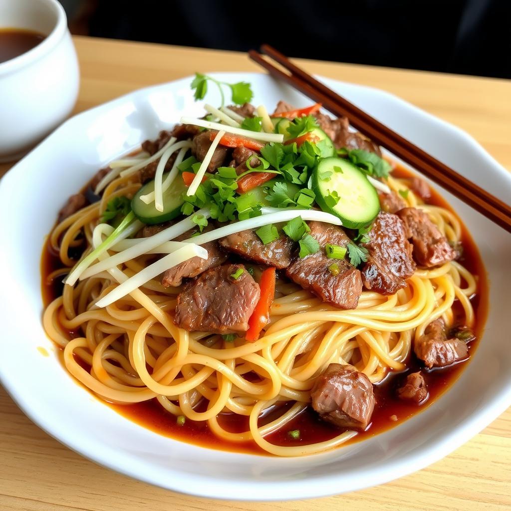 Dry Lanzhou beef noodles without soup near me