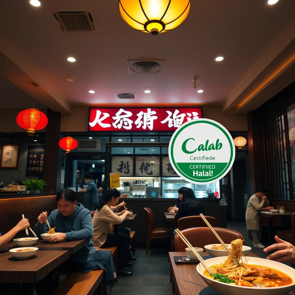 Halal certified Lanzhou beef noodle restaurant near me