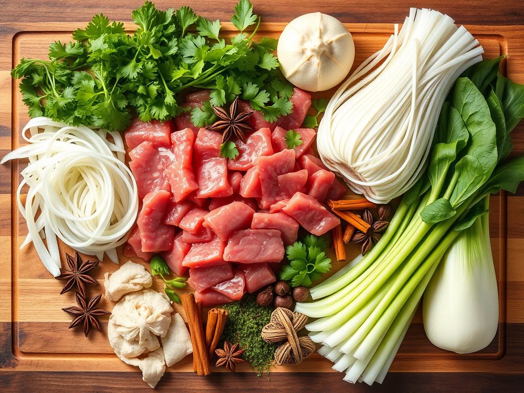 Premium ingredients for Lanzhou beef noodles near me
