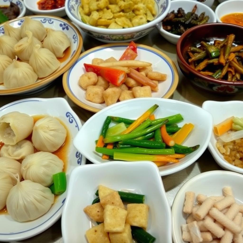 Side dishes at Lanzhou beef noodle restaurant near me