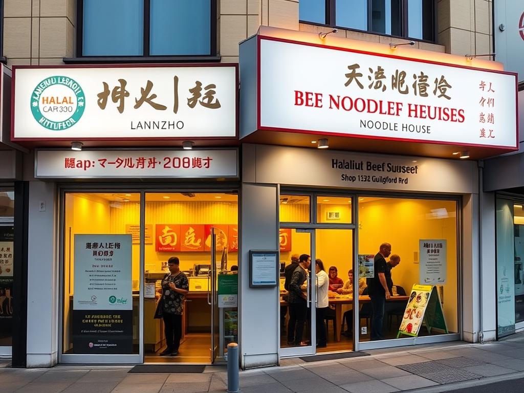 Welcoming exterior of Halal Lanzhou Beef Noodle House restaurant near me